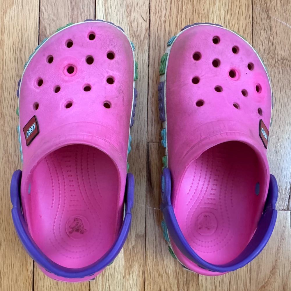 Lego Crocs Slip On Clogs-Pink Shoes Kids Size 1